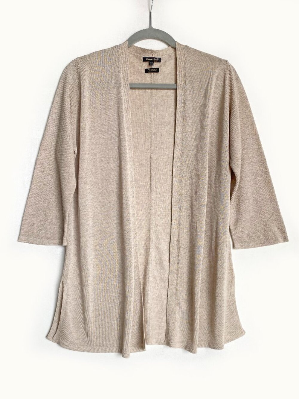 Massimo Dutti Womens Cardigan Sweater Size S Italian Yarn Beige